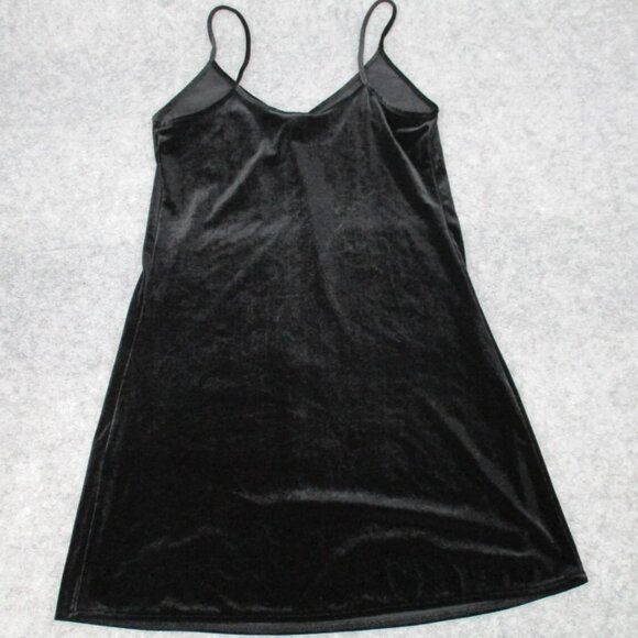 Pre-Loved Brandy Melville Black Velour Dress - Women's S/M - Picture 1 of 3